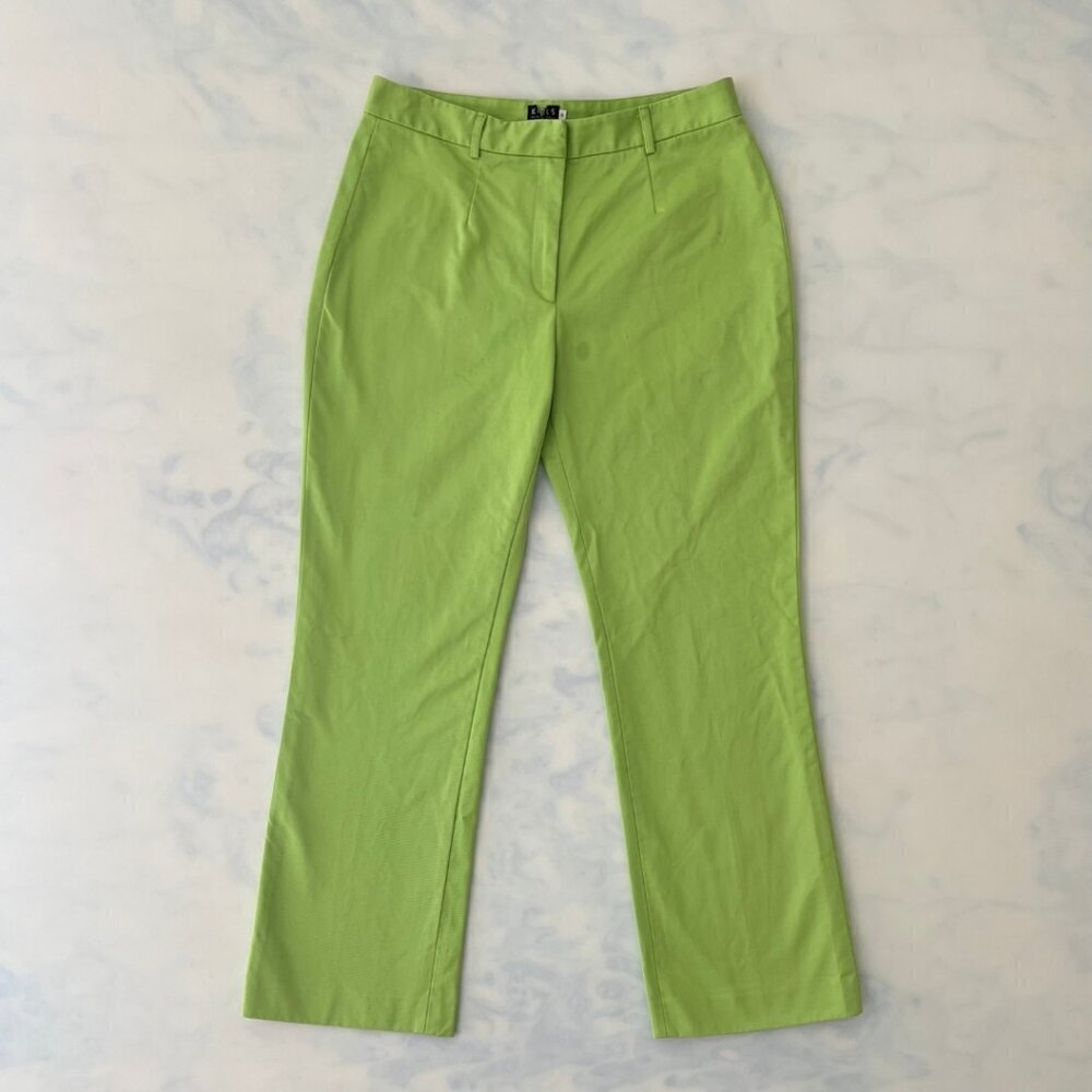 Michael Kors Retro Y2K Green Cotton Trouser Pants